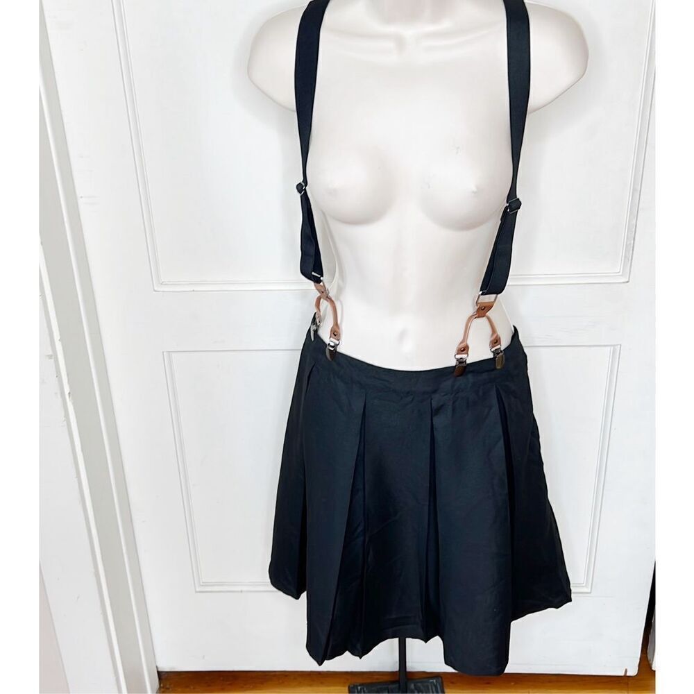 Hot Topic Suspender Skirt Pleated Black Plus Size 2 Nwot